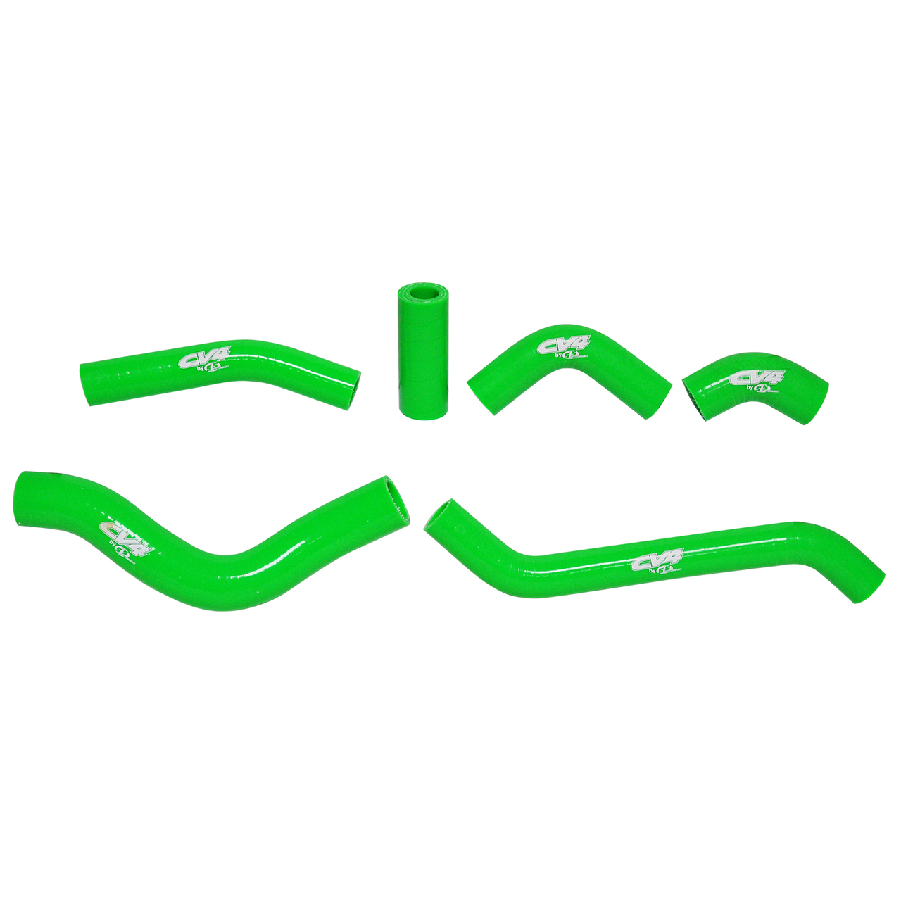CV4 by Cycra Radiator Silicone Hose Kit Kawasaki 08-10 KLX450 Green