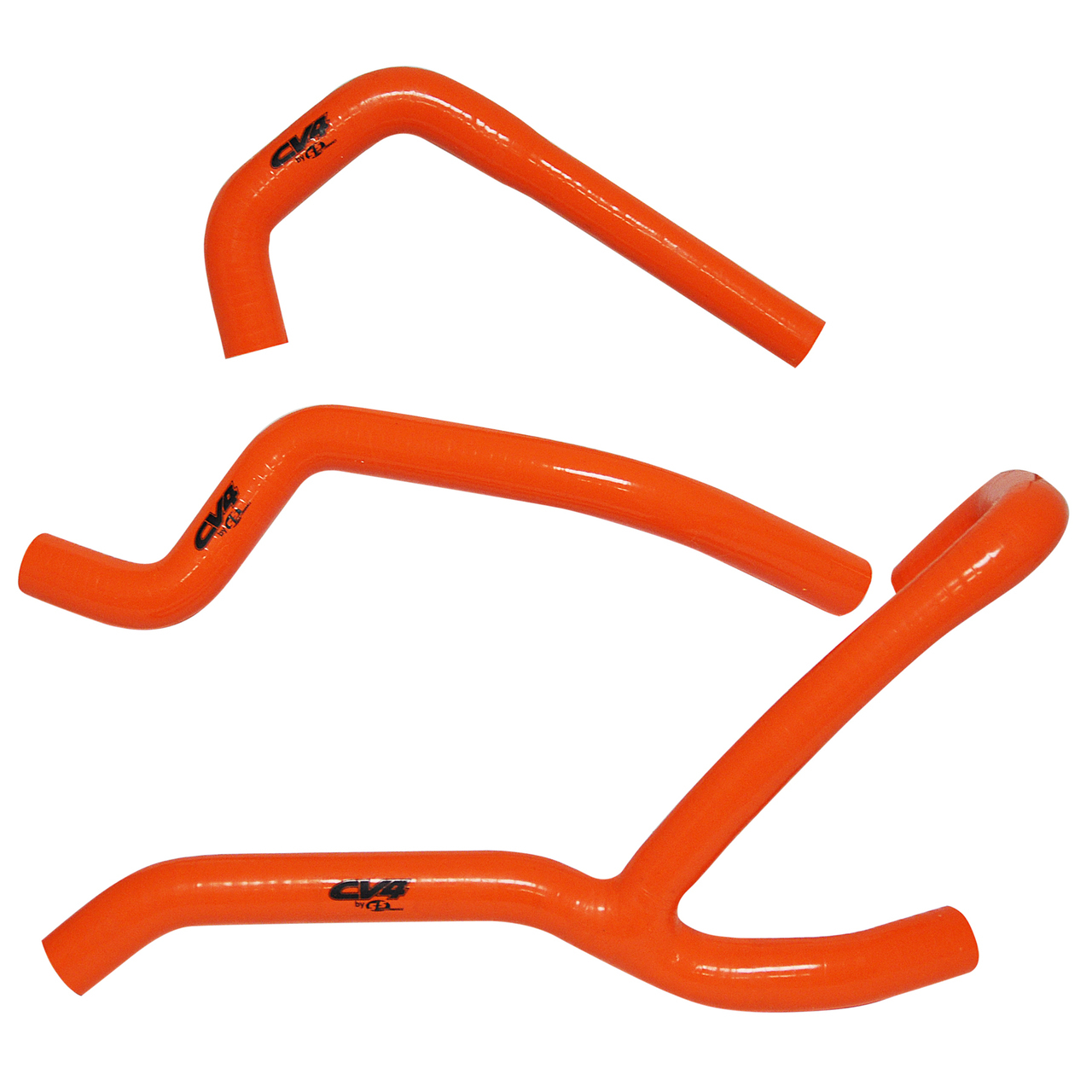CV4 by Cycra Radiator Silicone Hose Kit KTM 07-09 ATV 450-525 XC No Stat Orange
