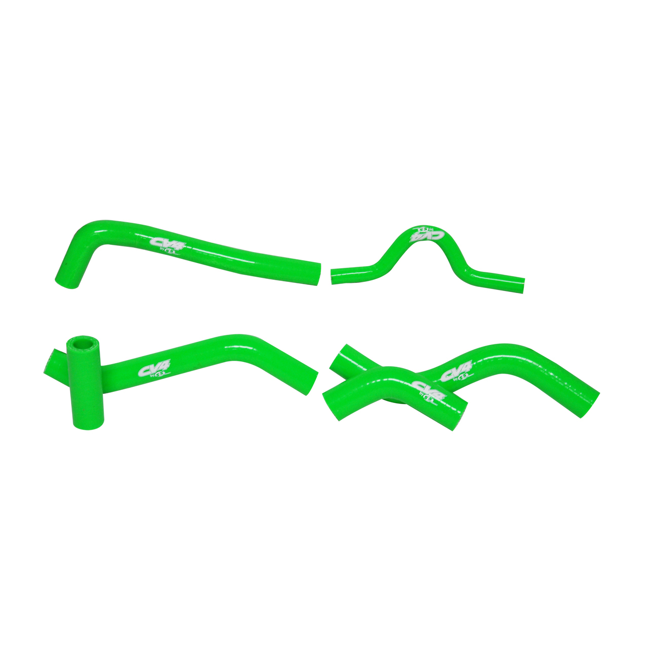 CV4 by Cycra Radiator Silicone Hose Kit Kawasaki 06 KX250F Green