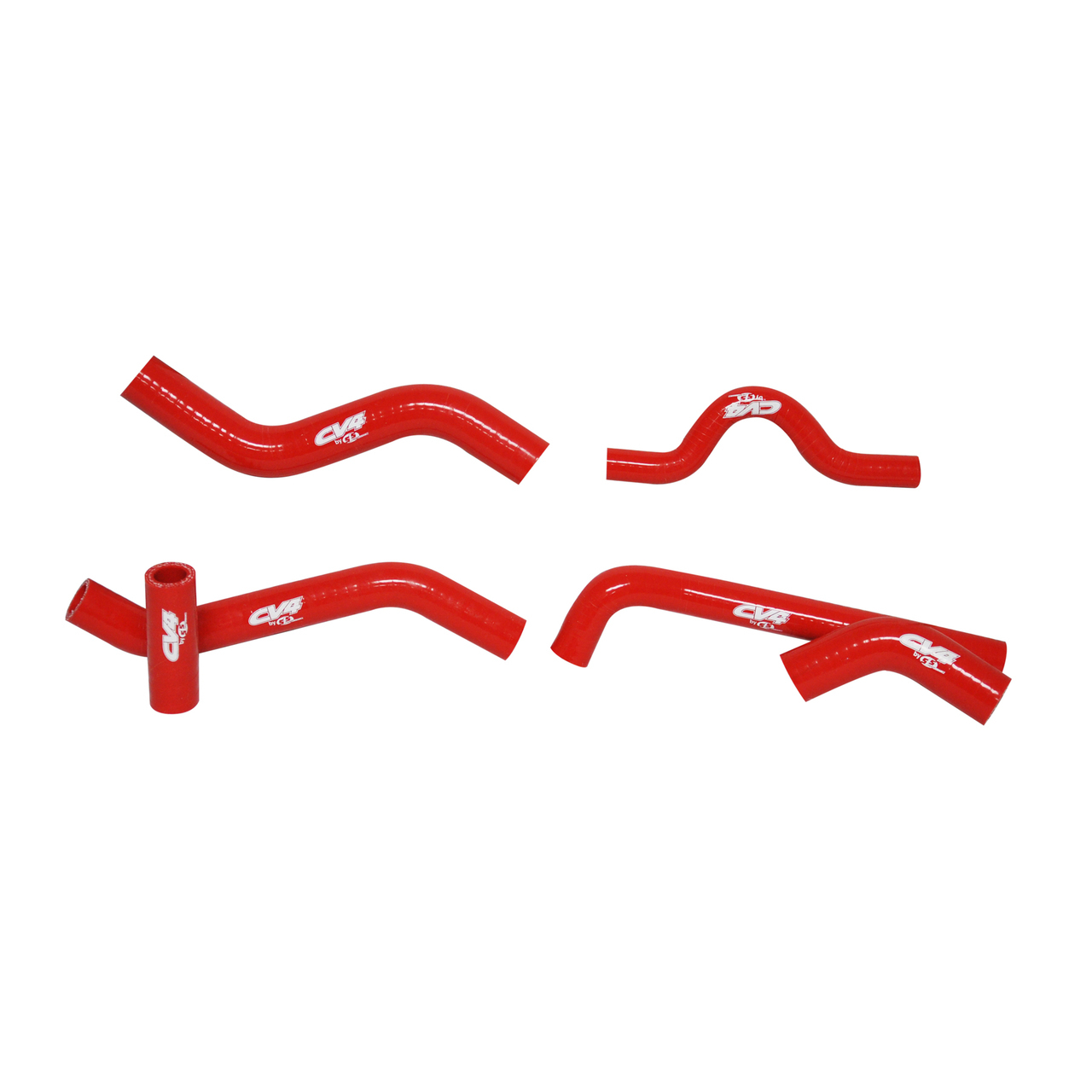 CV4 by Cycra Radiator Silicone Hose Kit Kawasaki 06 KX250F Red