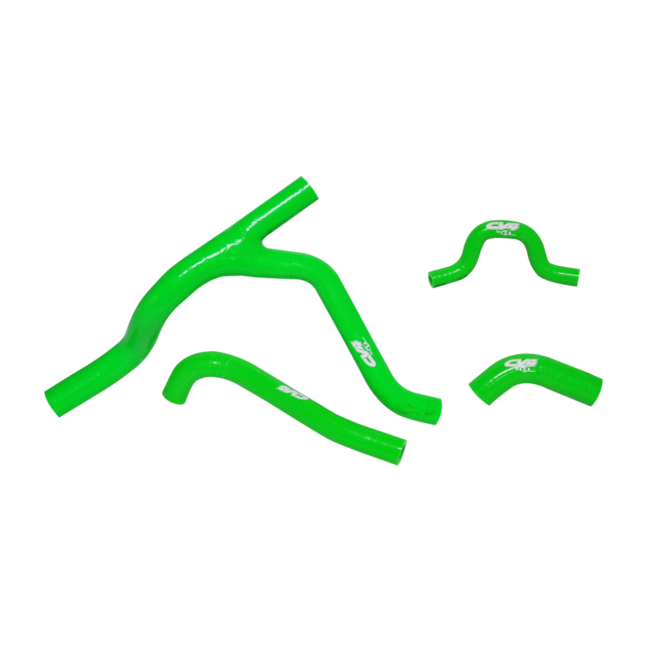 CV4 by Cycra Radiator Silicone Hose Kit Kawasaki 06 KX250F Y-Kit Green
